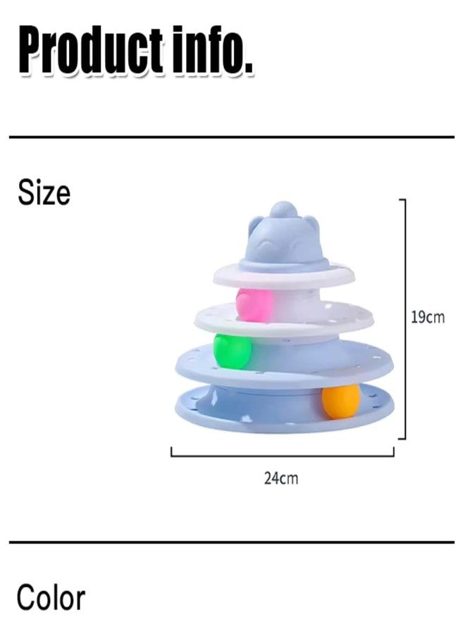 KittuPet ألعاب كيتو بيت للقطط - قرص دوار ممتع للحيوانات الأليفة مع عصا إثارة، لعبة ذكية للقطط الصغيرة مع 3 كرات متحركة، مستلزمات للحيوانات الأليفة للصيد والتمرين، لون عشوائي للتغلب على الملل - Image 2